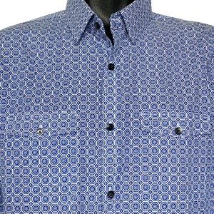 Express Extra Slim Fit 1MX Blue/White Dress Shirt